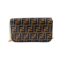 Fendi Wallet on Chain Pelle Marrone