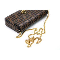 Fendi Wallet on Chain Pelle Marrone