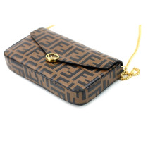 Fendi Wallet on Chain Pelle Marrone