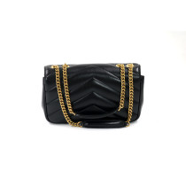 Saint Laurent Lou Lou Small Pelle d'Agnello Nera