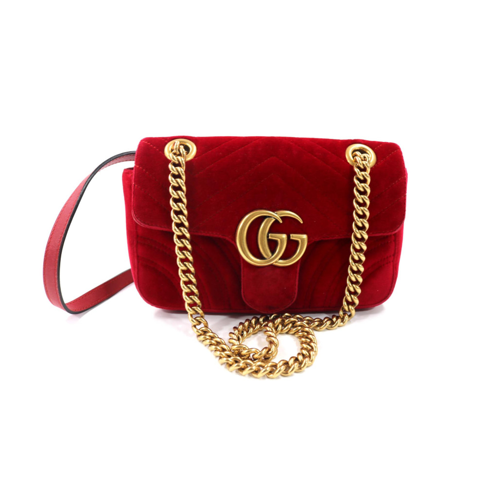 Gucci Marmont Velluto Rosso