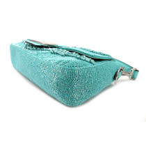Fendi Baguette Pelle e Perline Azzurra