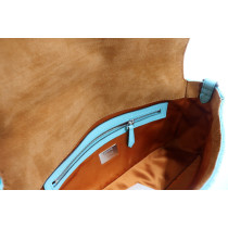 Fendi Baguette Pelle e Perline Azzurra