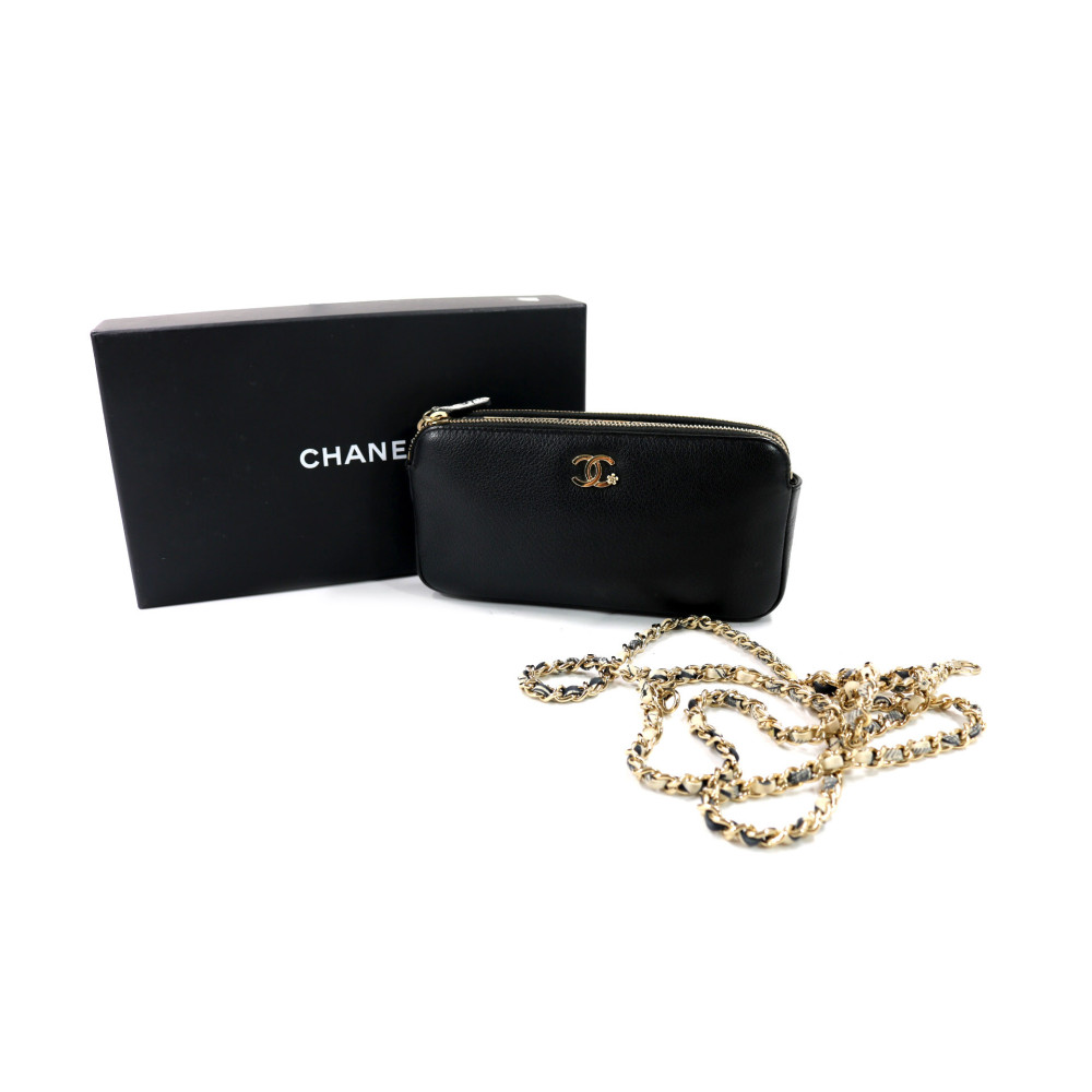 Chanel Tracolla Pelle Nera