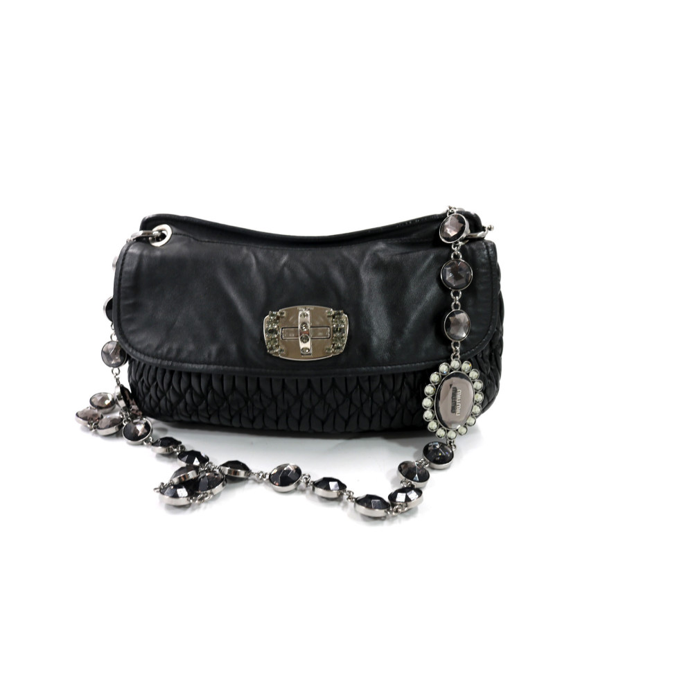 Miu Miu Tracollina Pelle Nera