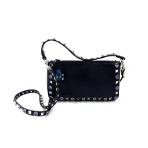 Valentino Tracolla Pelle Blu