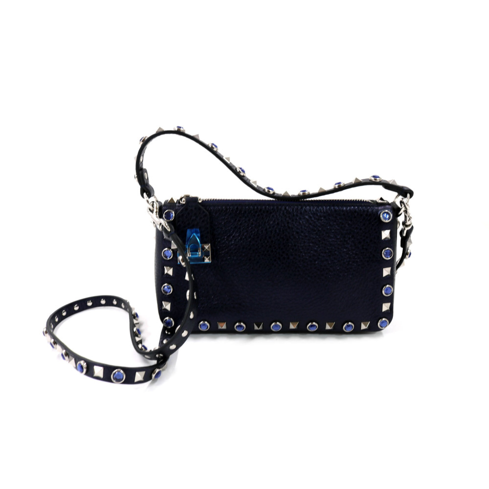 Valentino Tracolla Pelle Blu