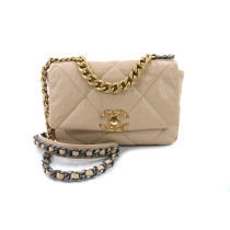 Chanel 19 Small Pelle Beige