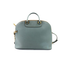 Dolce & Gabbana Megan Dome Satchel Pelle Azzurra e Beige