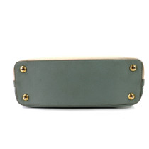 Dolce & Gabbana Megan Dome Satchel Pelle Azzurra e Beige