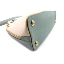 Dolce & Gabbana Megan Dome Satchel Pelle Azzurra e Beige