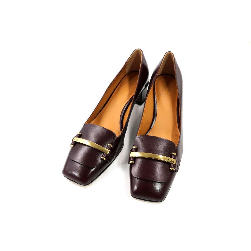 Tod's Block-Meel Pelle Bordeaux