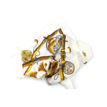Hermes Foulard "Princes Du Soleil Levant" Seta Avorio e Oro