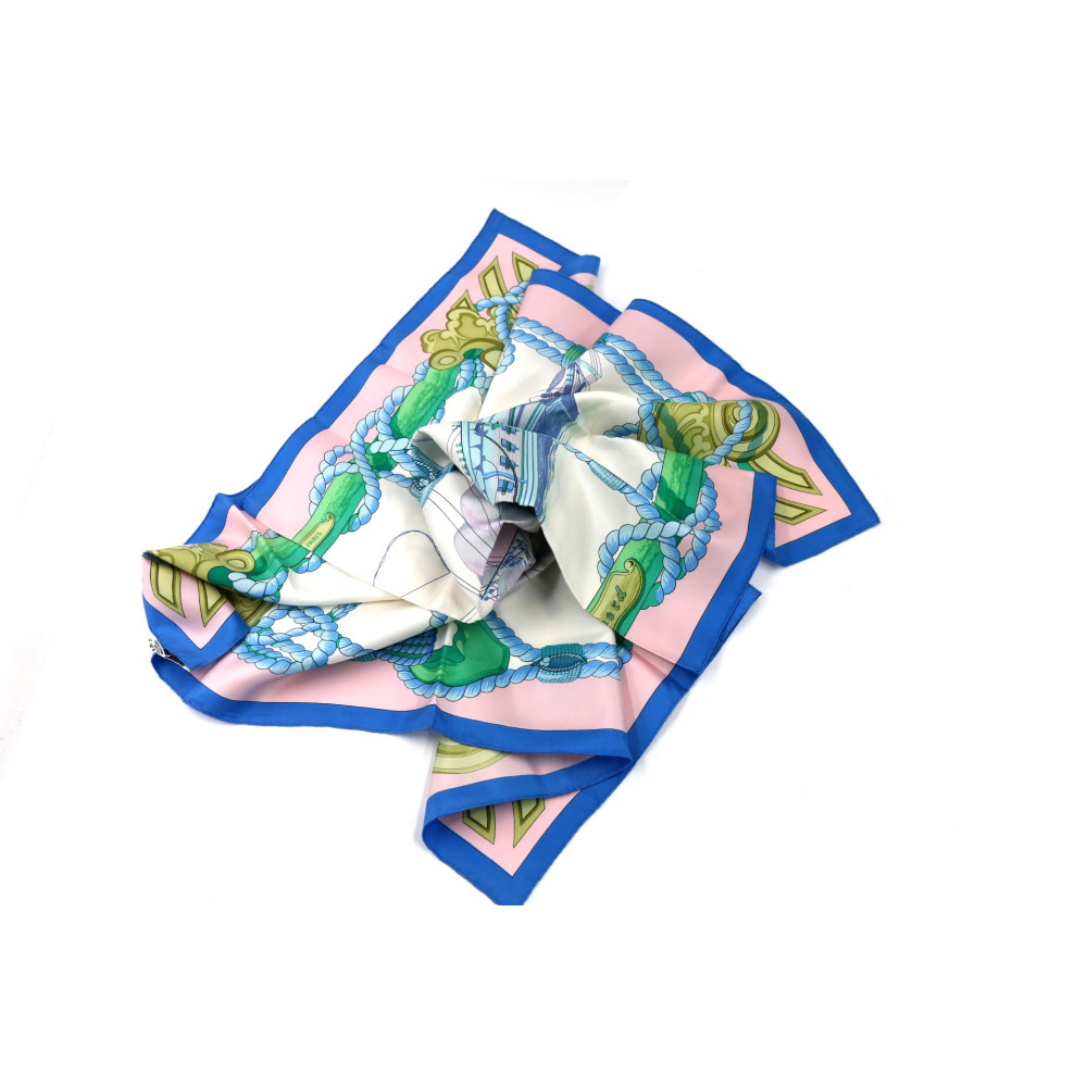 Hermes Foulard "Tribord" Seta Azzurra