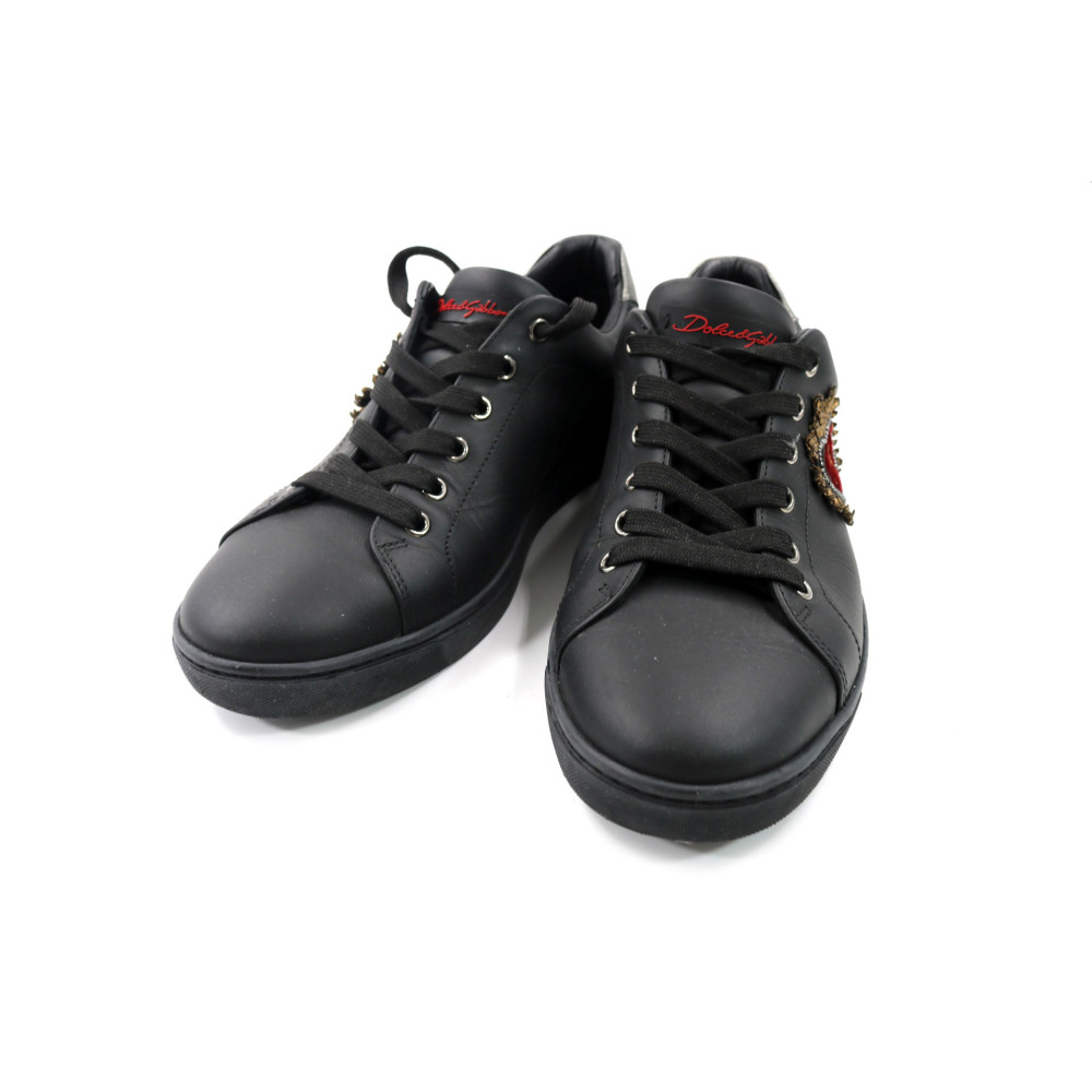 Dolce & Gabbana Sneakers Pelle Nera