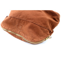 Hermes Pochette Tessuto Marrone