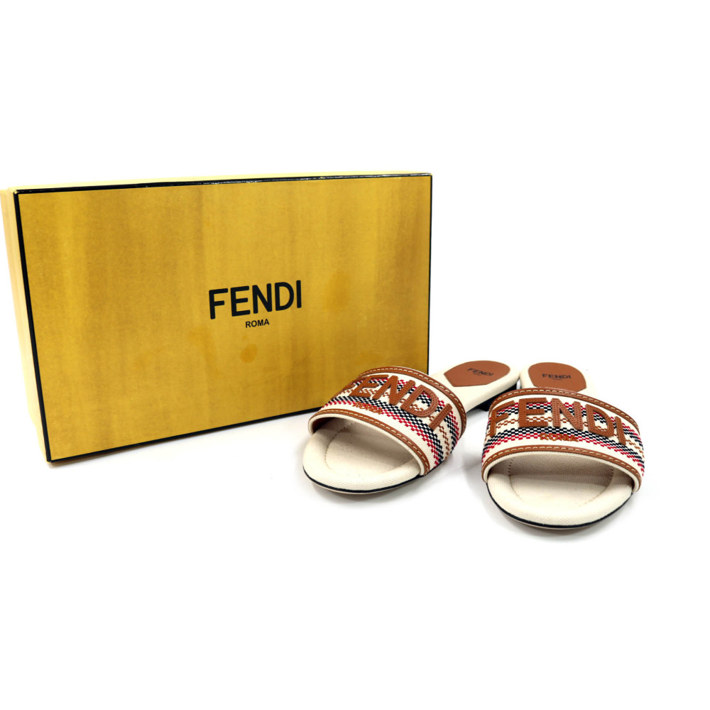 Fendi Ciabattine Sunshine Tela Multicolor