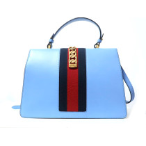 Gucci Silvye Pelle Azzurra