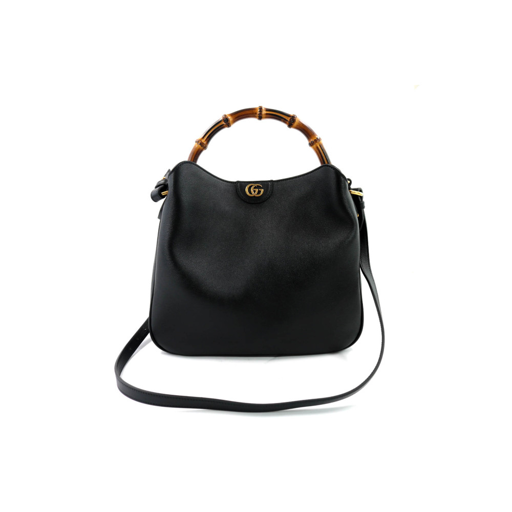 Gucci Diana Media Pelle Nera