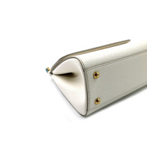 Dolce & Gabbana Sicily Small Pelle Saffiano Panna