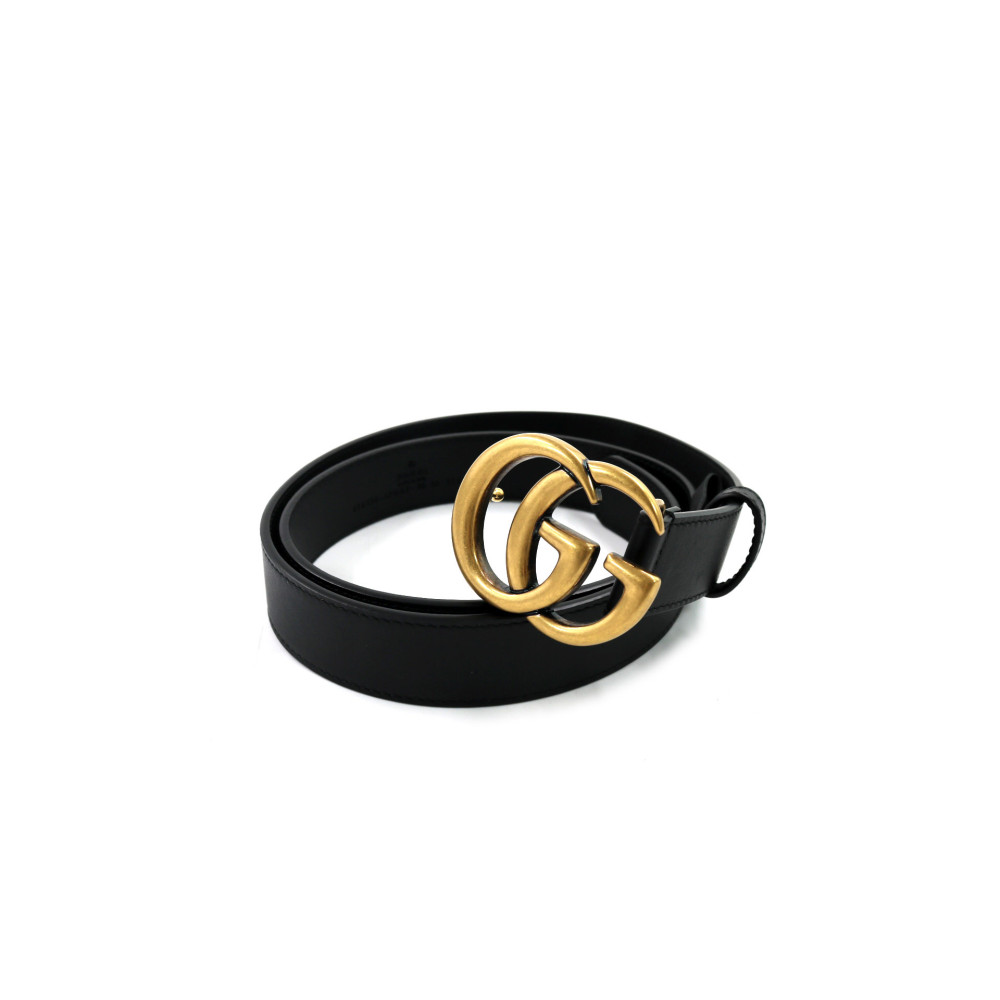 Gucci Cintura Marmont Pelle Nera