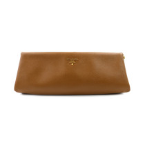 Prada Pochette Pelle Saffiano Marrone