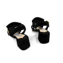 Prada Sandali Pelle Scamosciata Nera