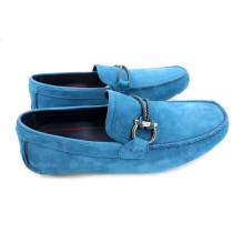 Ferragamo Mocassino Pelle Scamosciata Blu