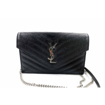 Saint Laurent Pochette Envelope Cassandre Pelle Nera
