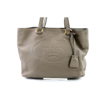 Prada Calf Logo Pelle Argilla