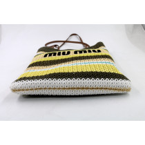 copie de Miu Miu Shopper Cuir Bleu