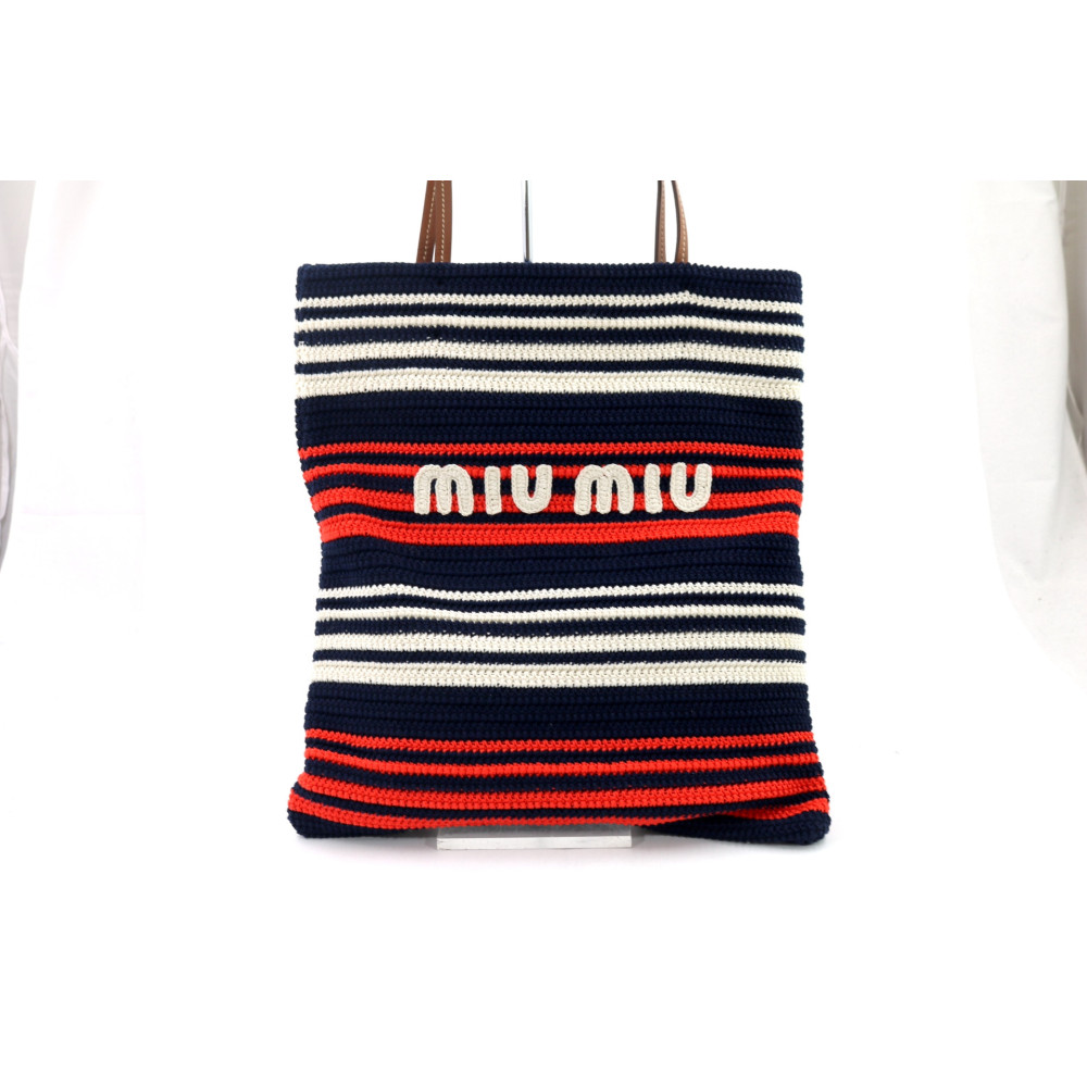 Miu Miu Shopper Pelle Blu의 사본의 사본