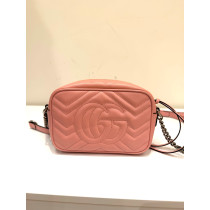 Gucci Camera Bag Marmont Mini Pelle Rosa