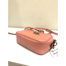 Gucci Camera Bag Marmont Mini Pelle Rosa