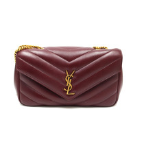 Saint Laurent Loulou Medium Bordeaux