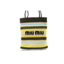 copie de Miu Miu Shopper Cuir Bleu