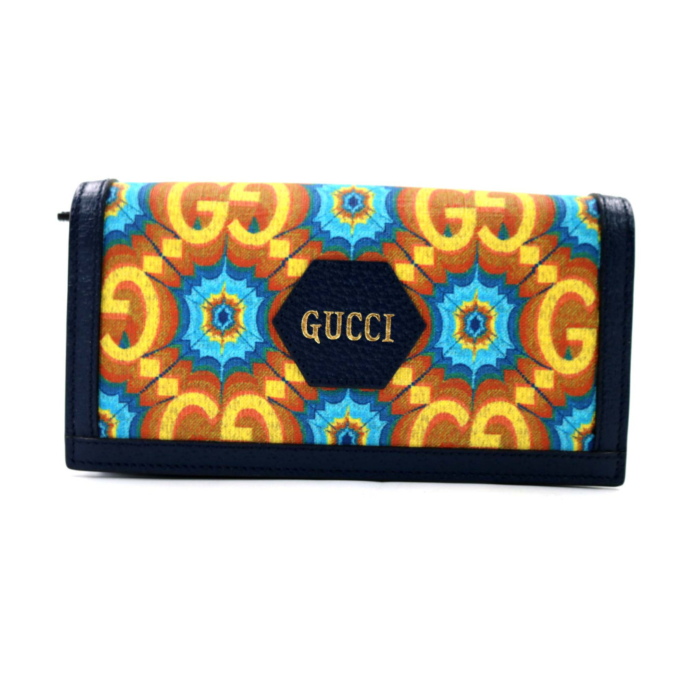Gucci Woc Centenario Limited Tela Multicolor e Pelle Blu