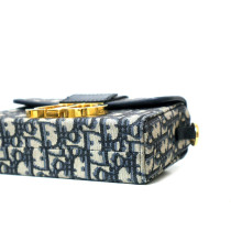 Dior Montaigne 30 Tela Oblique Blu
