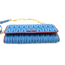 Miu Miu Pochette Pelle Blu