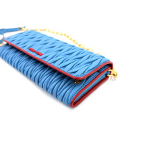 Miu Miu Pochette Pelle Blu