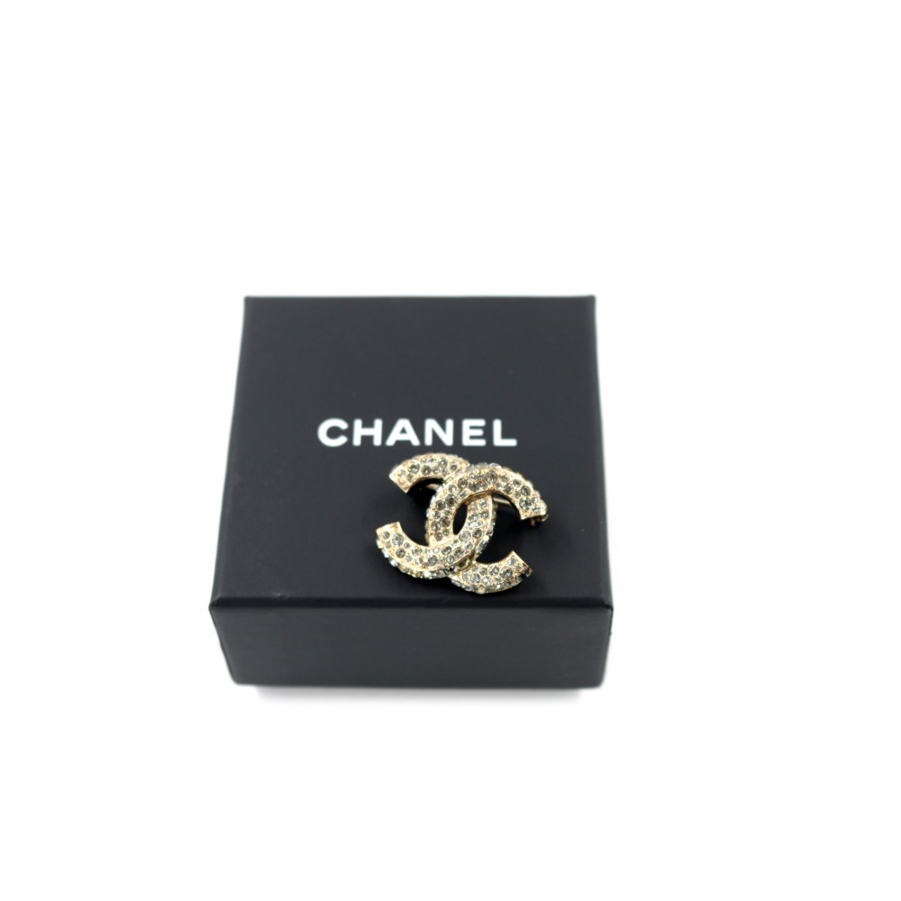 Chanel Spilla Metallo Argento