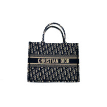 Dior Book Tote Tela Oblique Blu