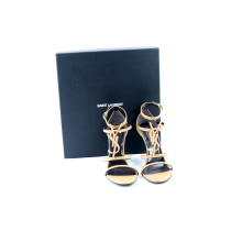Saint Laurent Sandali Cassandra Pelle Marrone
