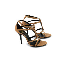 Saint Laurent Sandali Cassandra Pelle Marrone