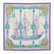 Hermes Foulard "Tribord" Seta Azzurra