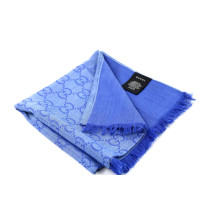 Gucci Stola Lana e Seta Blu