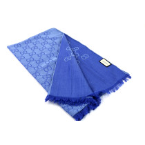 Gucci Stola Lana e Seta Blu