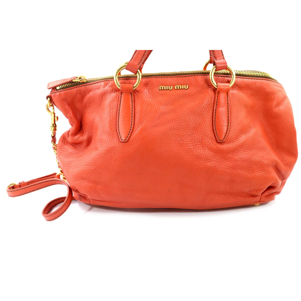 Miu Miu Shopping Pelle Arancio