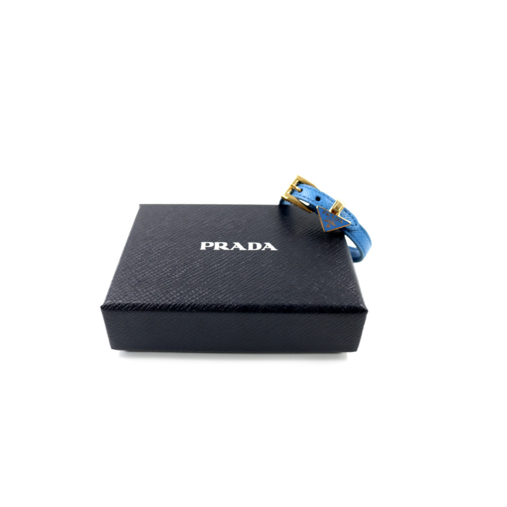 Prada Bracciale Pelle Blu