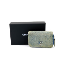 Chanel Portacarte Denim Blu